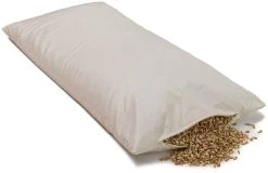 Bio-Bio Dinkelspelzkissen 40x80cm Bio-Perkal Natur Direkt Befüllt