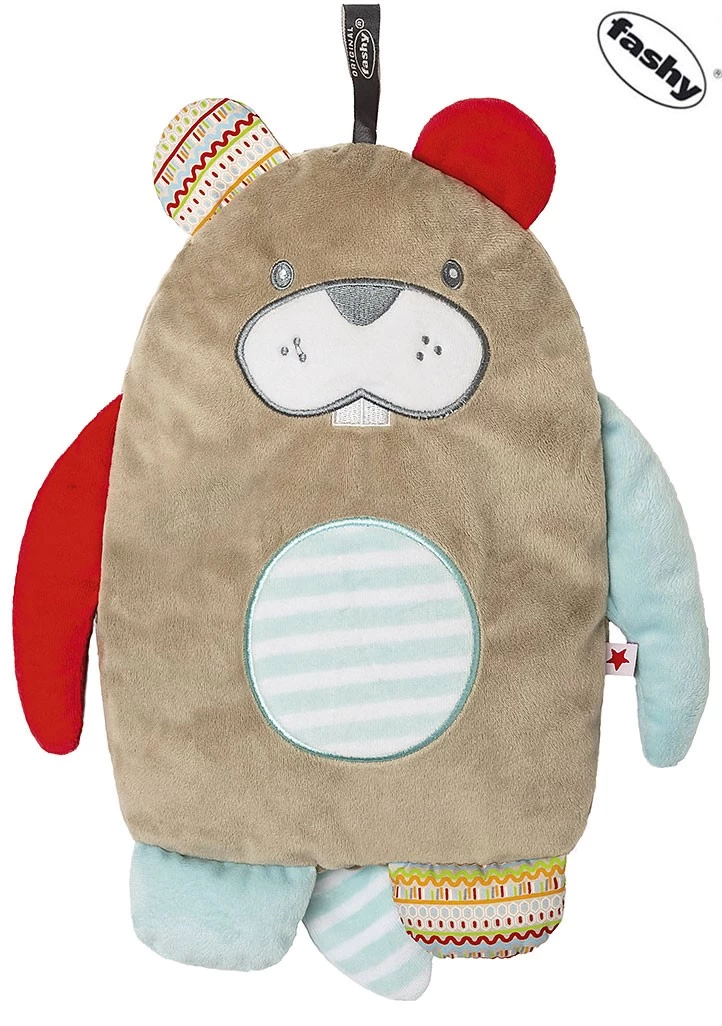 Fashy - Wärmflasche 0,8L Im Kuscheltier Biber "Bobby"