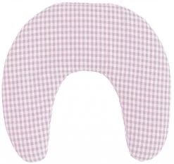 Nackenhörnchen 30x33, Bio-Stoff Rosa-weiß