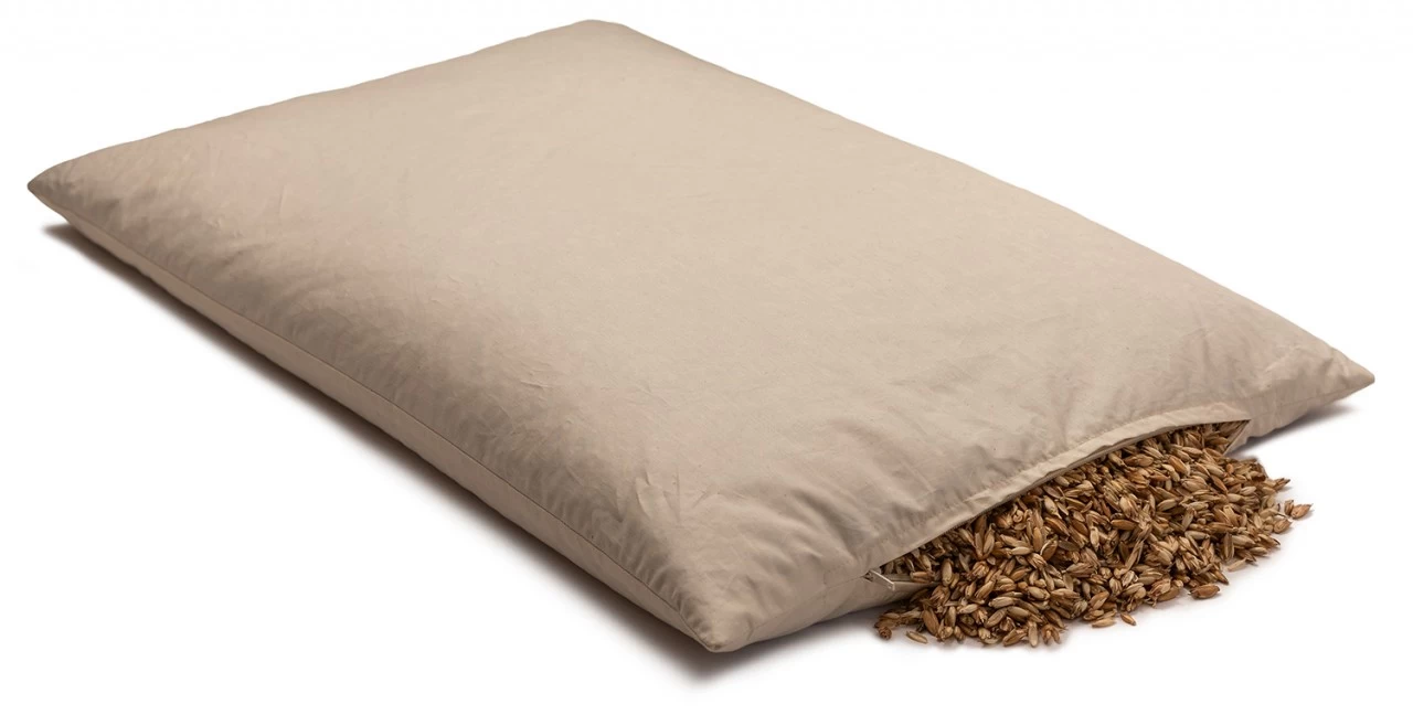 Bio-Bio Dinkelspelzkissen 40x60cm Bio-Perkal Natur Direkt Befüllt – Bild 2