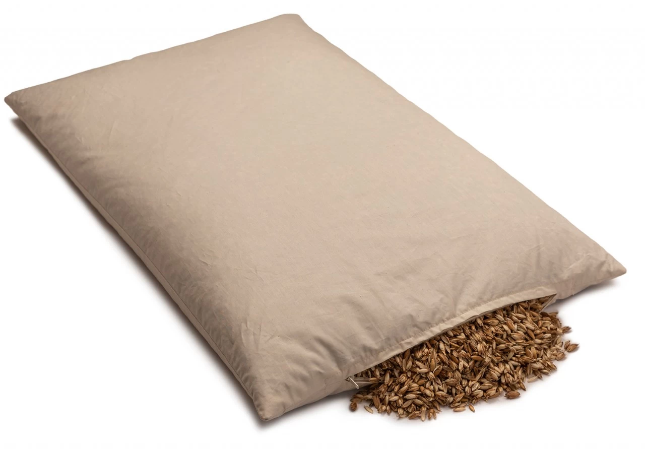 Bio-Bio Dinkelspelzkissen 40x60cm Bio-Perkal Natur Direkt Befüllt