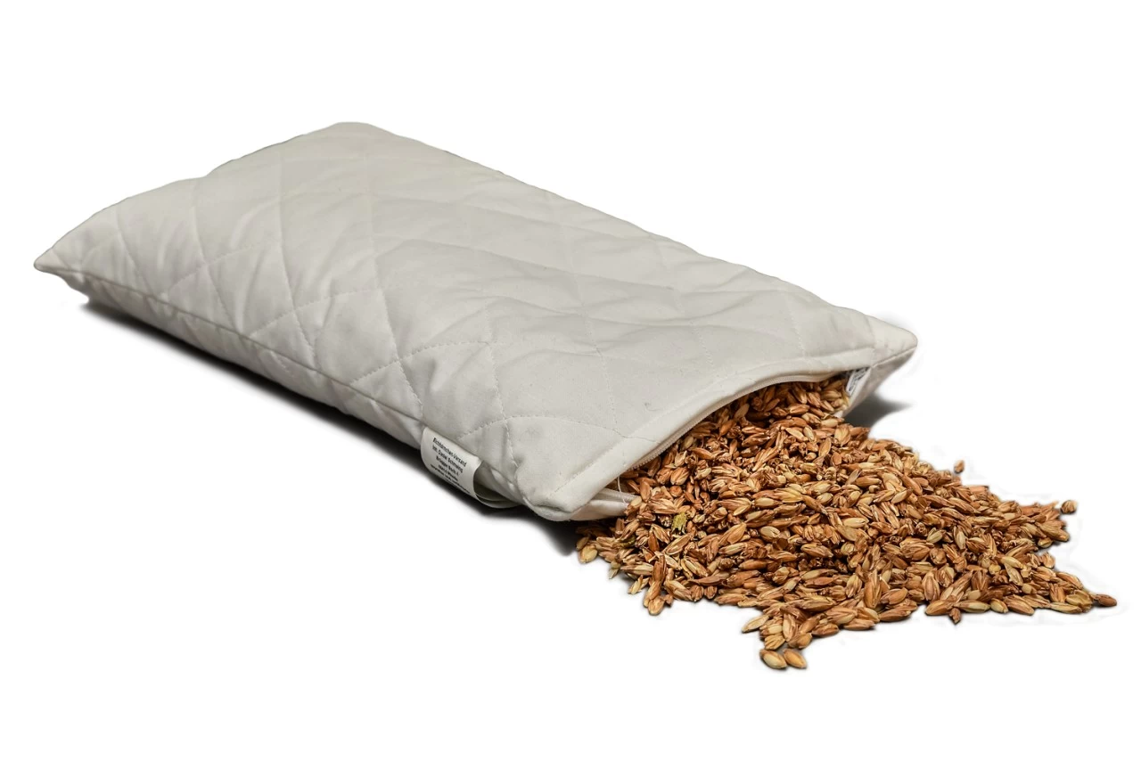 Bio-Dinkelspelzkissen 20x40cm Mit RV Steppware Weiß – Bild 2