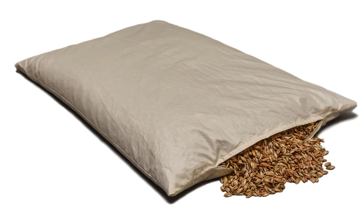 Bio-Bio Dinkelspelzkissen 40x60cm Bio-Perkal Natur Direkt Befüllt – Bild 3