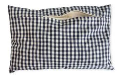 Bio-Eukalyptuskissen 30x20cm Bio-Inlett + Bio-Bezug Blau-weiß