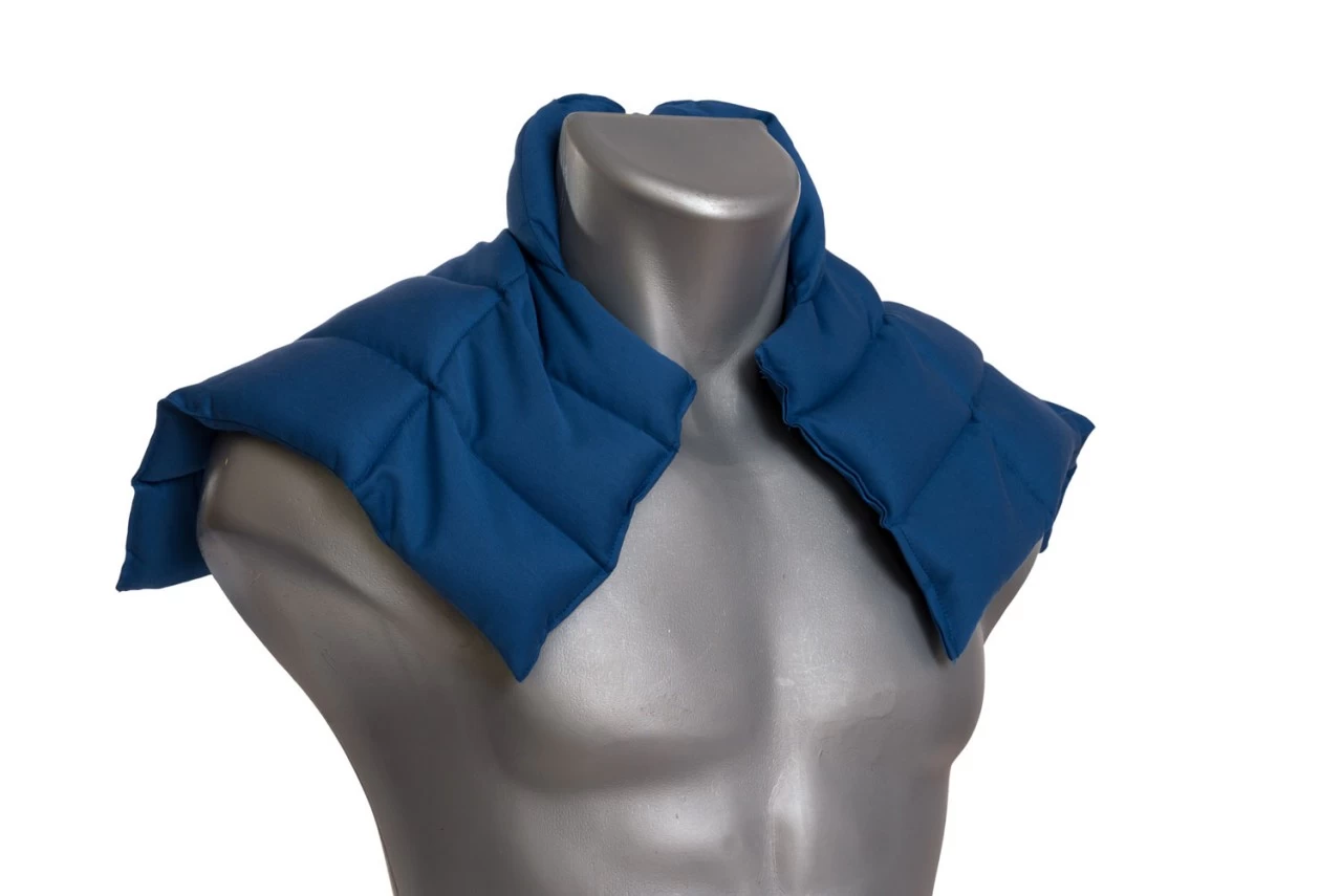 Schulter & Nackenkissen Mit Kragen, Bio-Stoff Enzianblau – Bild 6
