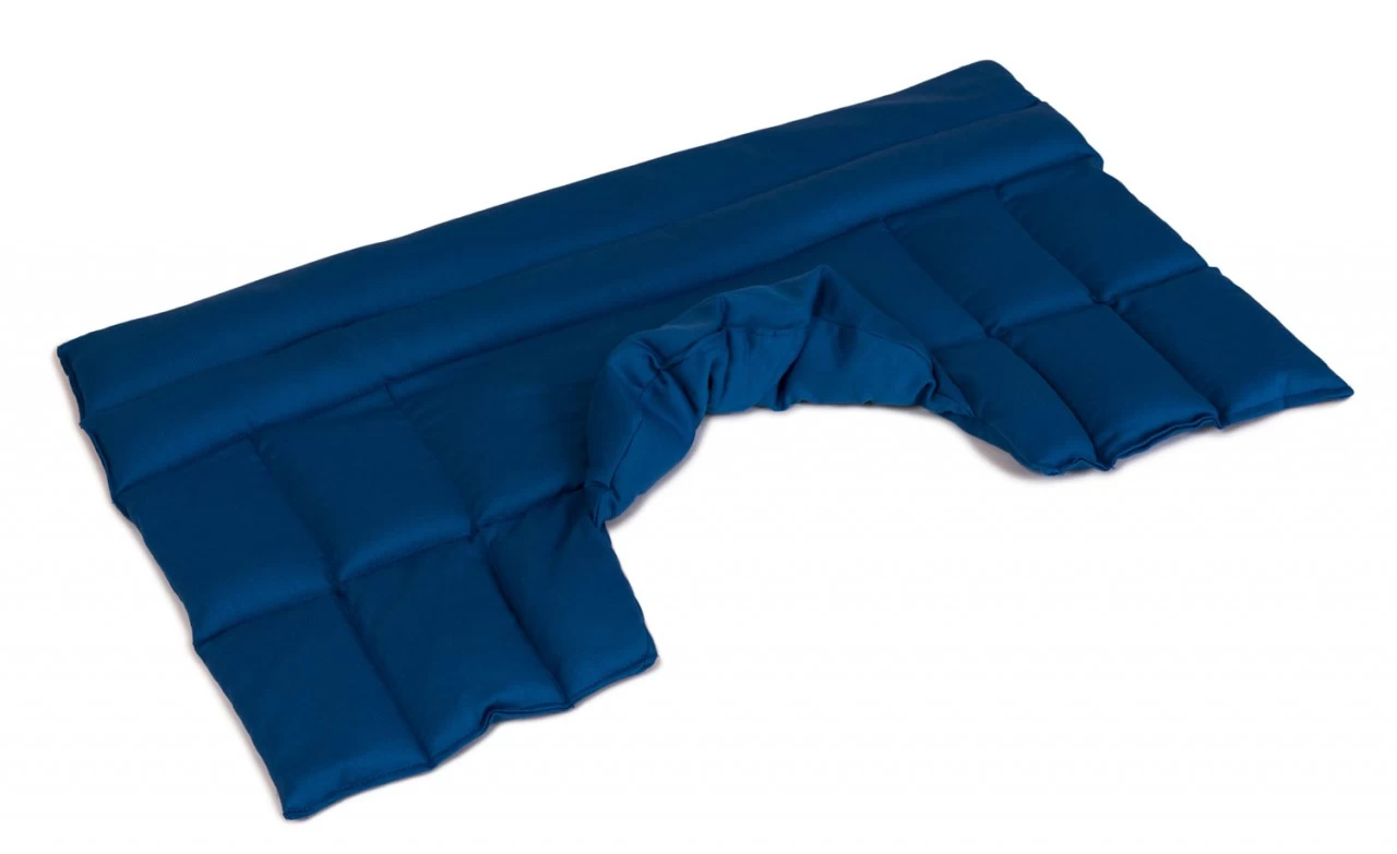Schulter & Nackenkissen Mit Kragen, Bio-Stoff Enzianblau – Bild 7