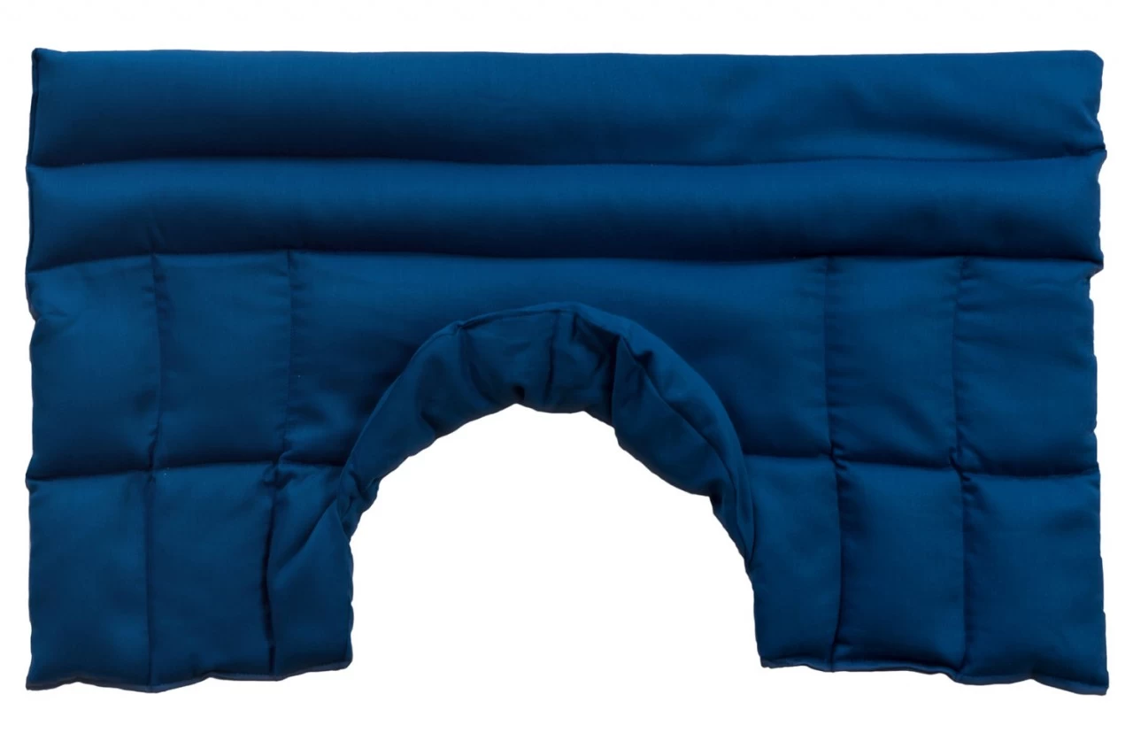 Schulter & Nackenkissen Mit Kragen, Bio-Stoff Enzianblau – Bild 8