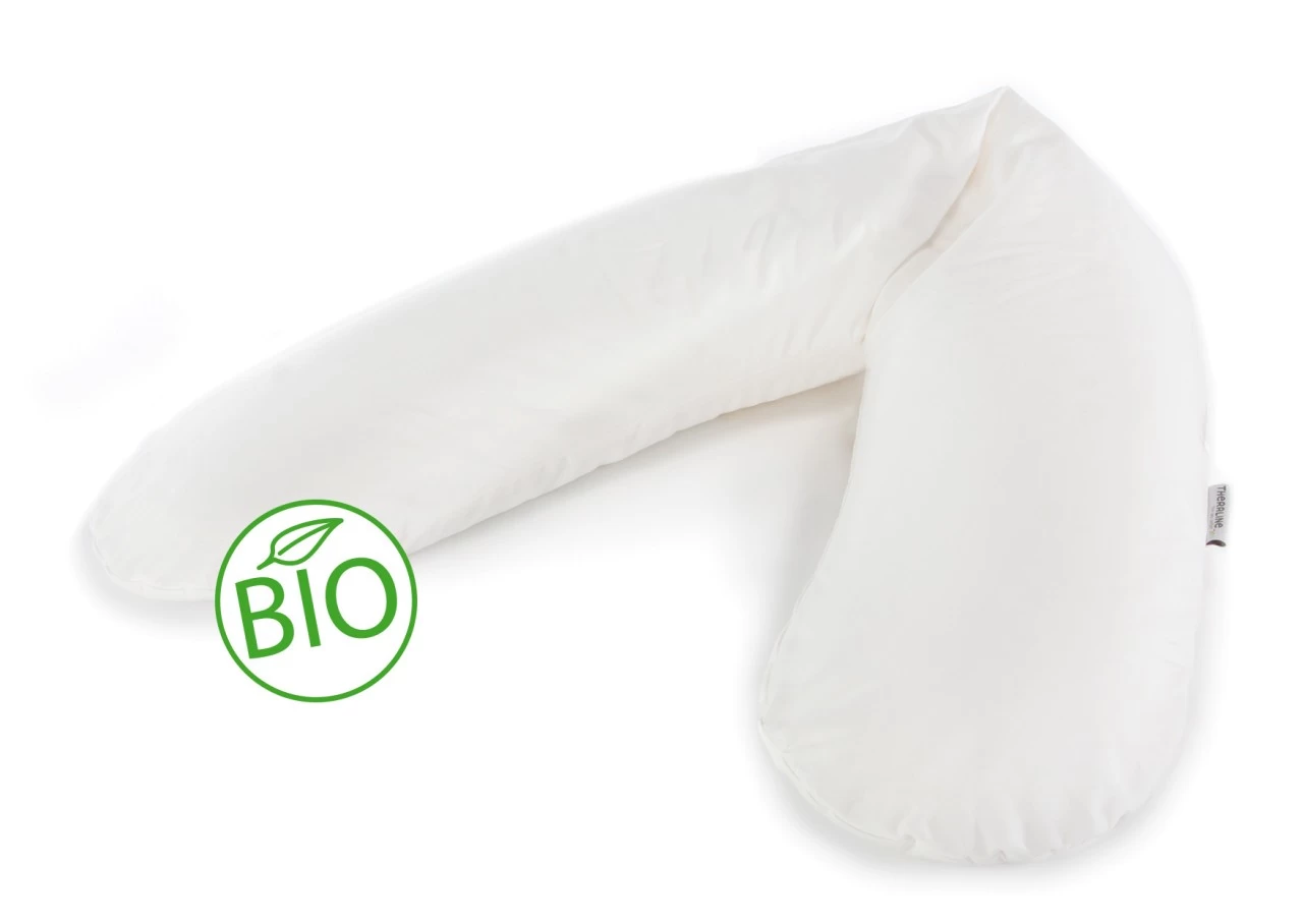 THERALINE Stillkissenbezug 190x40 -171- Jersey Weiß Aus Bio-Baumwolle – Bild 2
