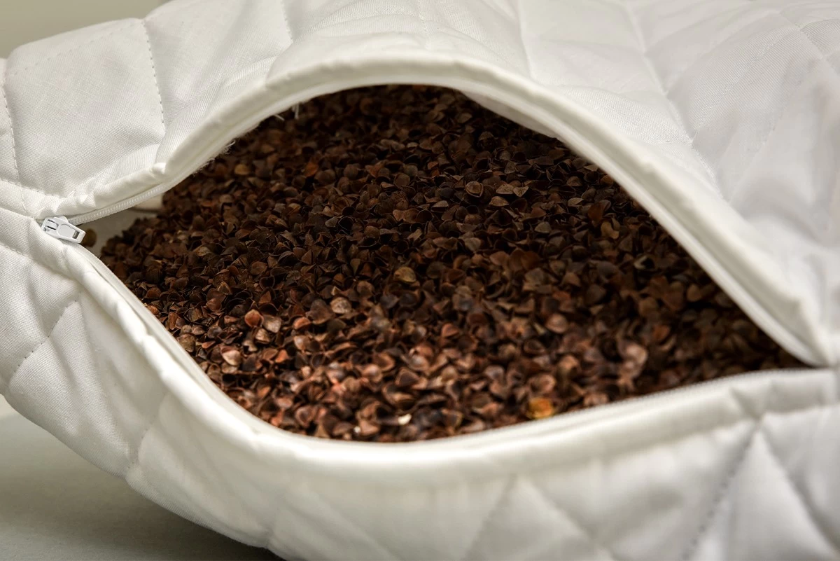 Bio Buchweizenkissen 40x40cm Steppware Weiß Direkt Befüllt