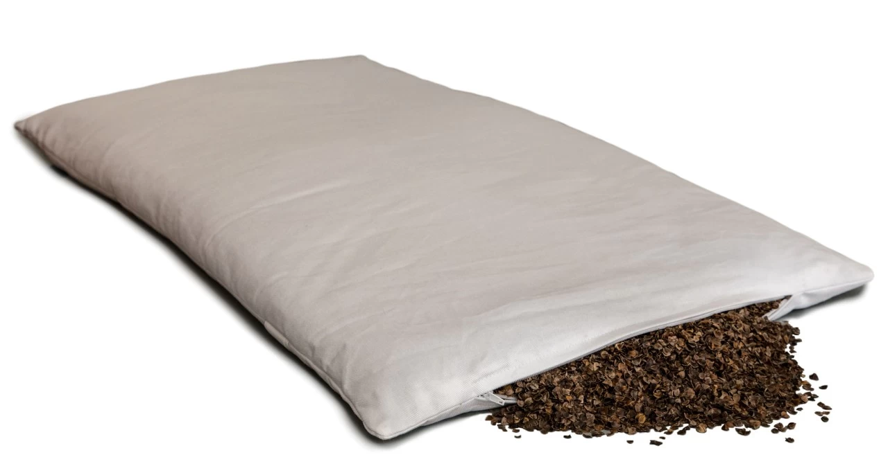Bio Buchweizenkissen 40x80cm Weiß Direkt Befüllt