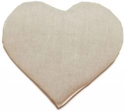 Körnerkissen Herz Ca 30x25cm, Bio-Stoff Natur