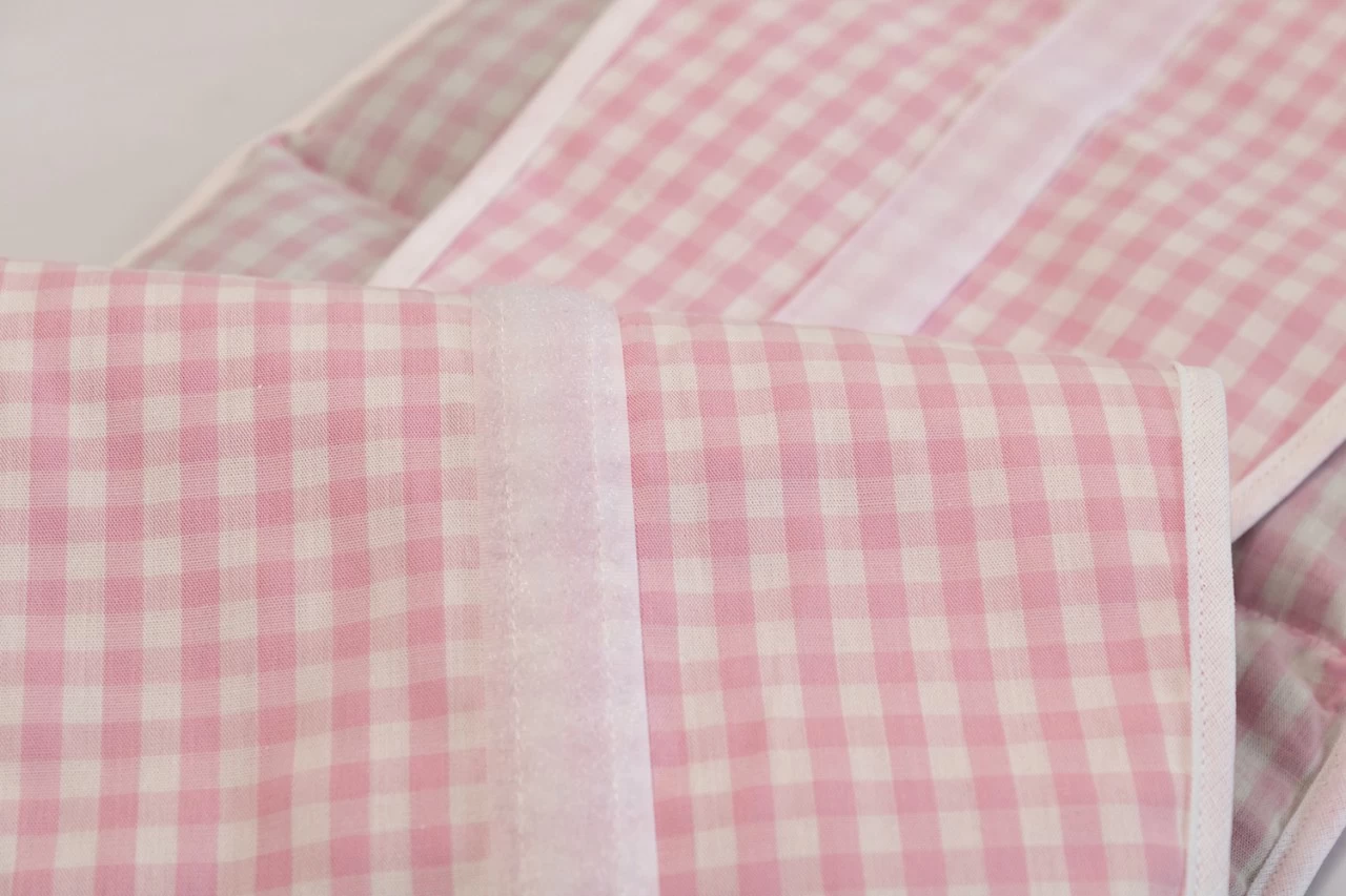 7-Kammer Kissen Mit Klettverschluss, Bio-Stoff Rosa-weiß – Bild 6