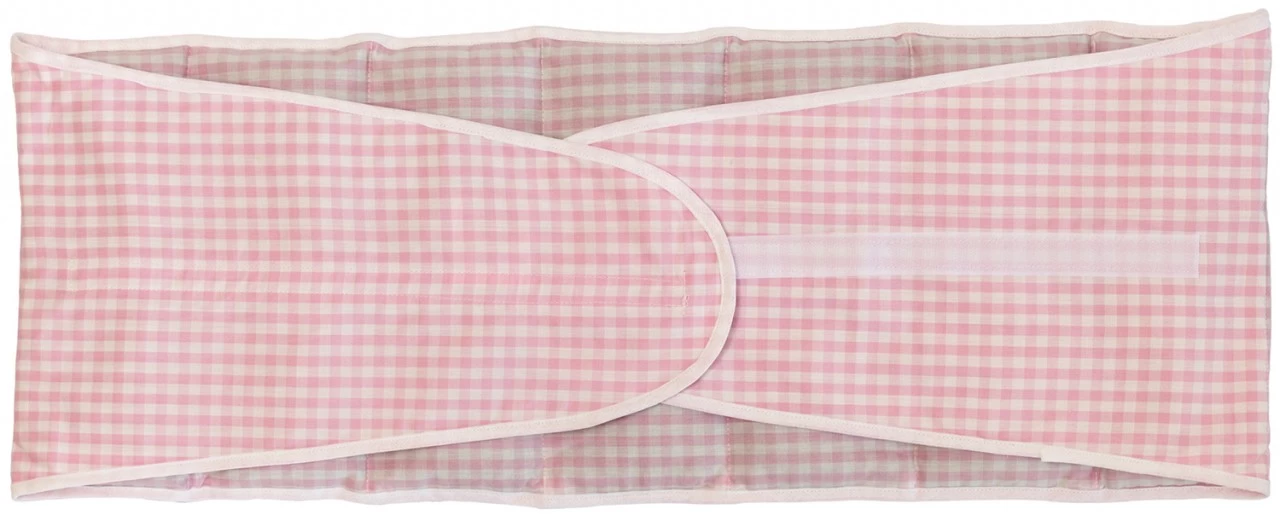 7-Kammer Kissen Mit Klettverschluss, Bio-Stoff Rosa-weiß – Bild 3