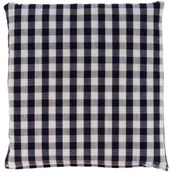 Körnerkissen 12x12cm, Bio-Stoff Blau-weiß