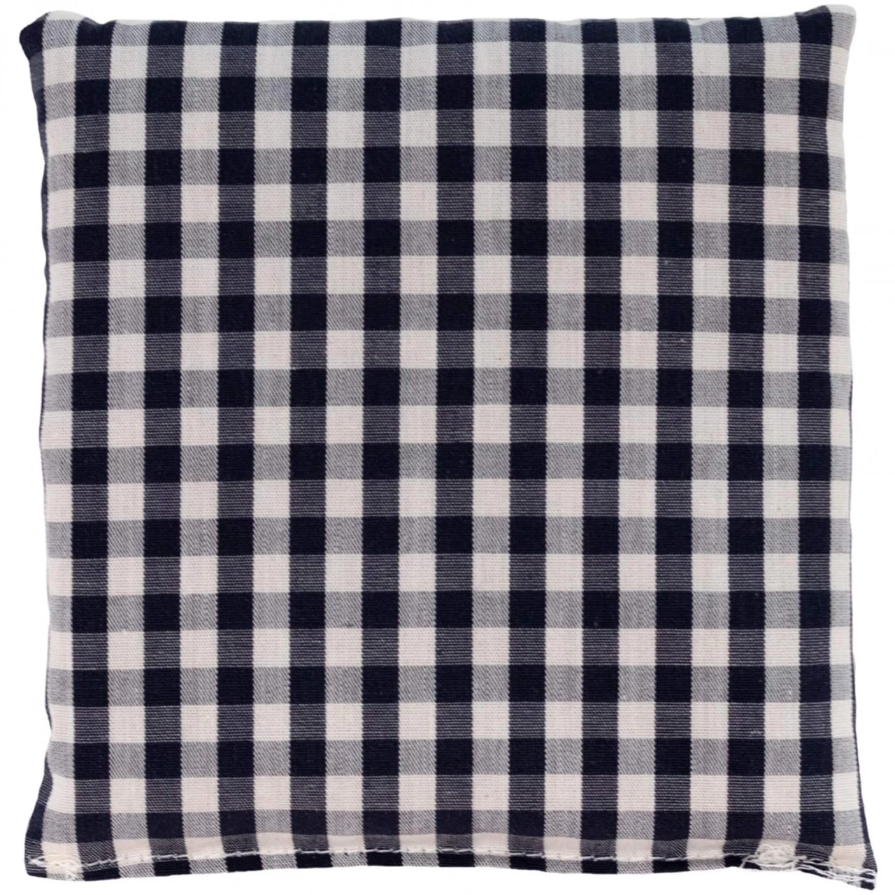 Körnerkissen 12x12cm, Bio-Stoff Blau-weiß