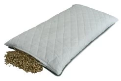 Bio Dinkelspelzkissen 40x80cm Steppware Weiß Direkt Befüllt