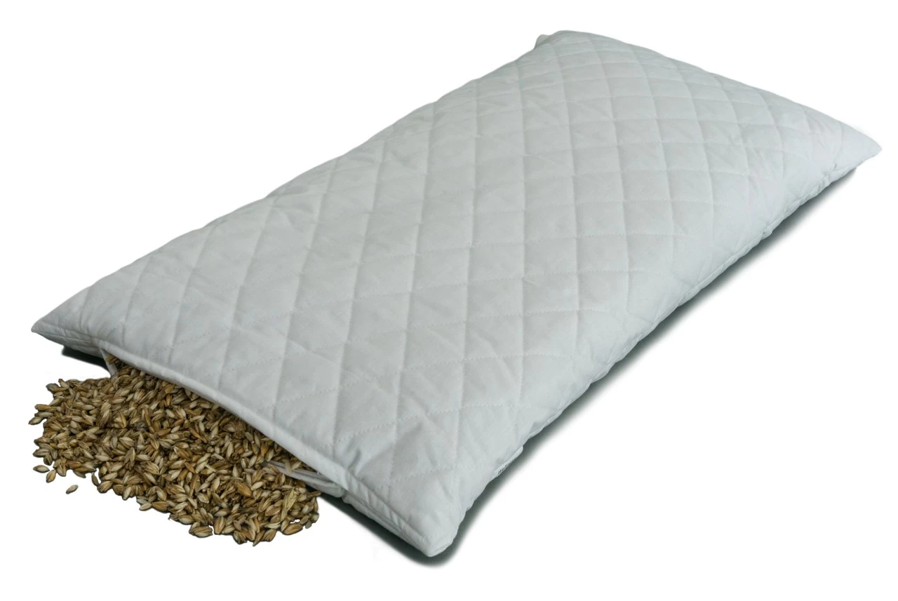 Bio Dinkelspelzkissen 40x80cm Steppware Weiß Direkt Befüllt