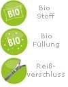 Bio-Bio Hirsekissen 40x80cm Bioflanell Direkt Befüllt – Bild 4