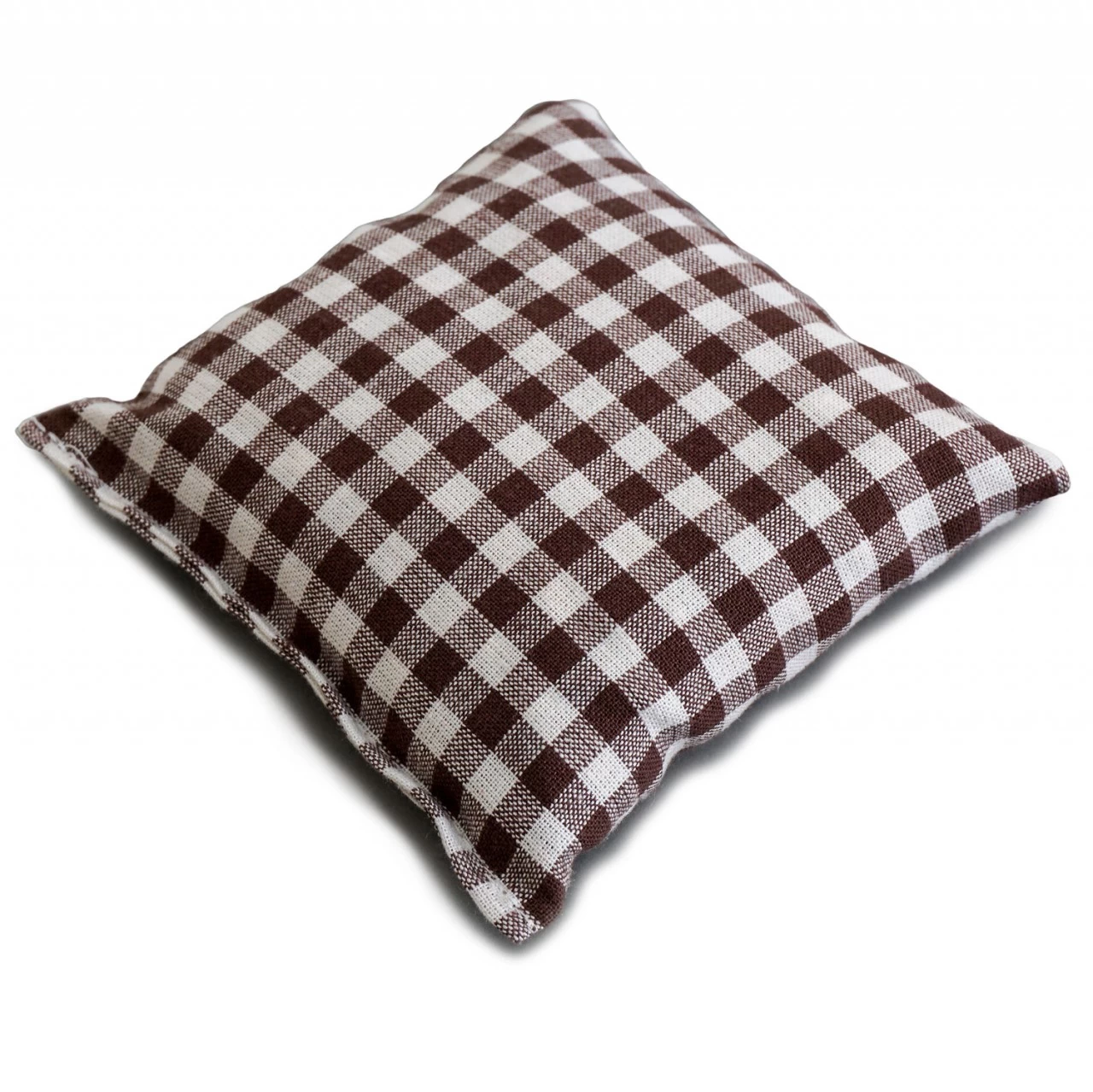 Melissekissen 9x9cm - Kräuterkissen Braun-weiß