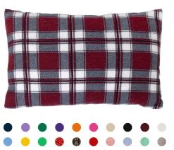 BIO-Eukalyptuskissen 30x20 Inlett + Bezug - Kräuterkissen Mit Bio-Eukalyptus Flanell Rot-karo