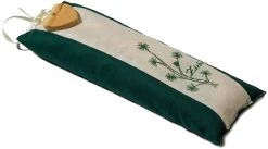 Zirbenholz-Duftkissen 13x35cm Grün + Holzherz