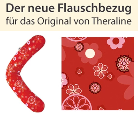 THERALINE -> Stillkissenflauschbezug 190x40 Retro Rot - 88