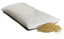 Bio Hirsekissen 40x80cm Weiß Direkt Befüllt