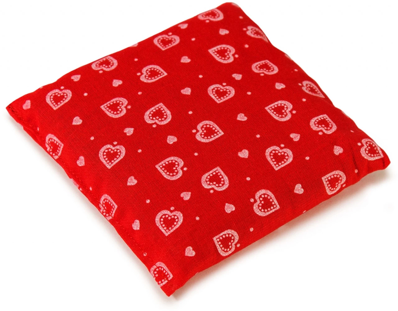 Körnerkissen 12x12cm, Herzen-rot – Bild 2