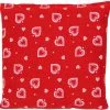 Körnerkissen 12x12cm, Herzen-rot