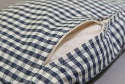 Bio-Melissekissen Bio-Inlett + Bio-Bezug 30x20cm Blau-weiß