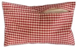 Bio-Melissekissen Bio-Inlett + Bio-Bezug 30x20cm Rot-weiß