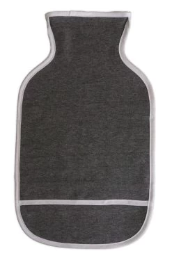 Wärmflaschenbezug Grau Meliert - Sehr Weich - Oben Offen