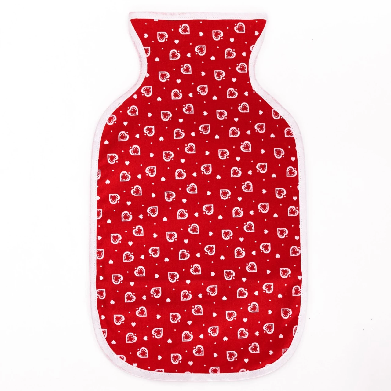 Wärmflaschenbezug Oben Offen - Dünne Baumwolle Herzen-rot – Bild 2