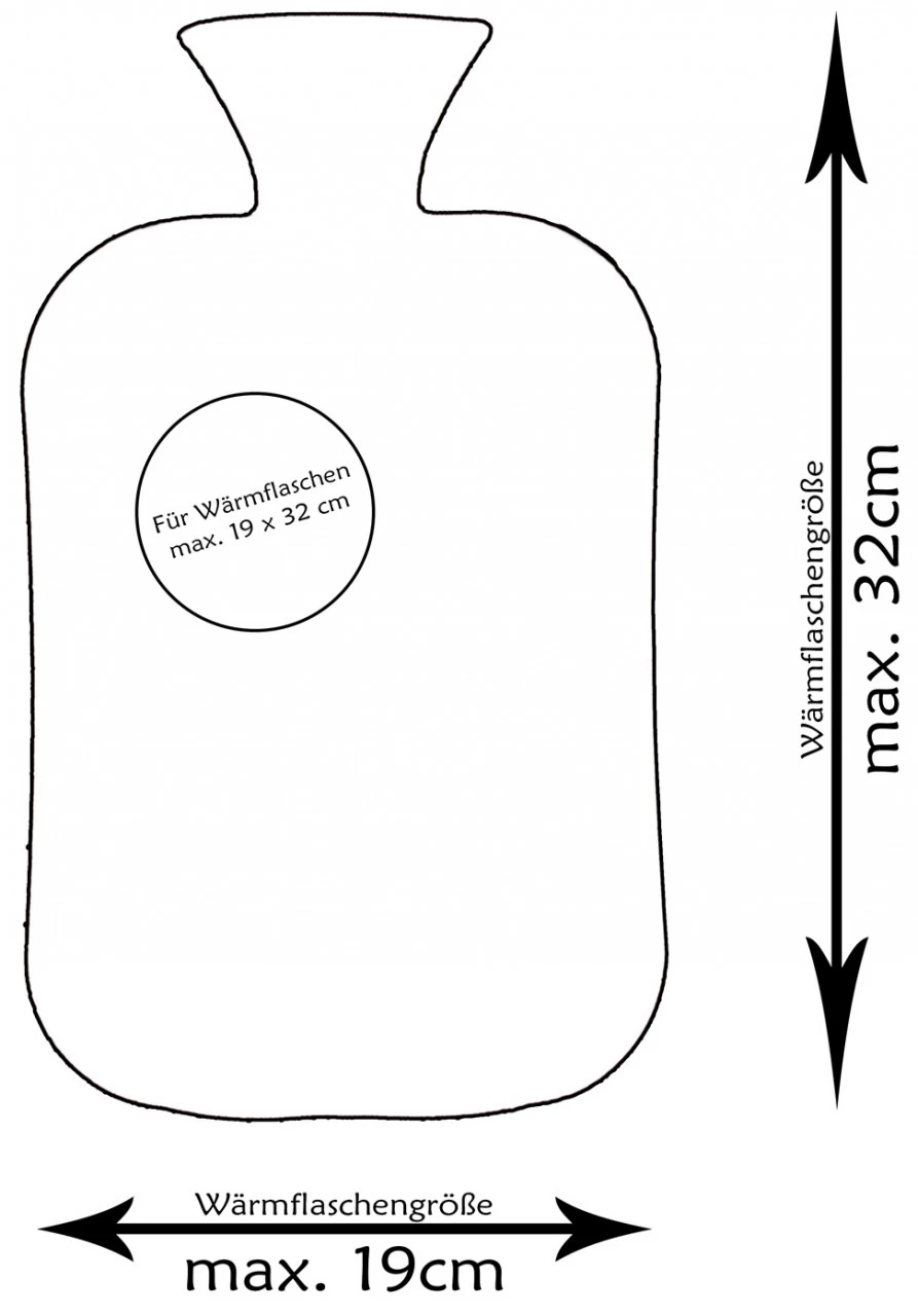 Wärmflaschenbezug Kompakt Frottee Blau-weiß – Bild 2