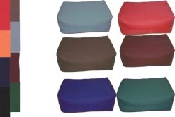 Meditationskissen Rechteckig Ca.38x28x14cm Bio-Dinkelspelz Dunkelblau