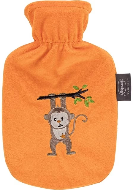 Fashy Kinder-Wärmflasche 0.8l Mit Flauschbezug Affe „Aiko“