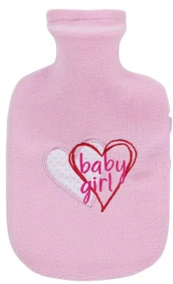 Fashy Wärmflasche Flauschbezug 0.8l Rosa "baby Girl"