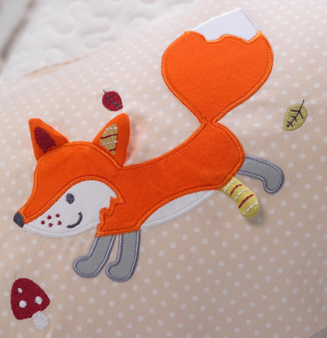 THERALINE Stillkissenbezug 190x40 -27- "Fuchs" Knistertier – Bild 6