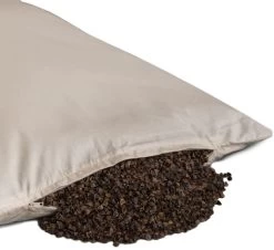 Bio-Bio Buchweizenkissen 40x80cm Bio-Perkal Natur Direkt Befüllt