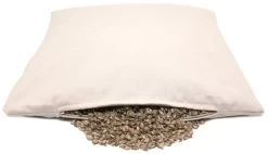 Bio Dinkelspelzkissen 40x40cm Köper Rohweiß Direkt Befüllt