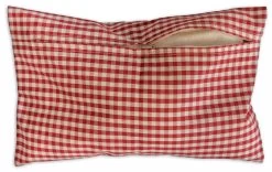 Bio-Lavendelkissen 30x20cm Bio-Inlett + Bio-Bezug Rot-weiß