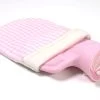 Wärmflasche + Passender Bio-Wärmflaschenbezug Rosa-weiß + Flanell Für 0.8 Liter