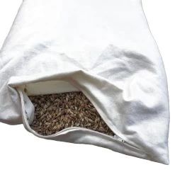 Bio-Dinkelspelzkissen 40x57cm Weiß Direkt Befüllt