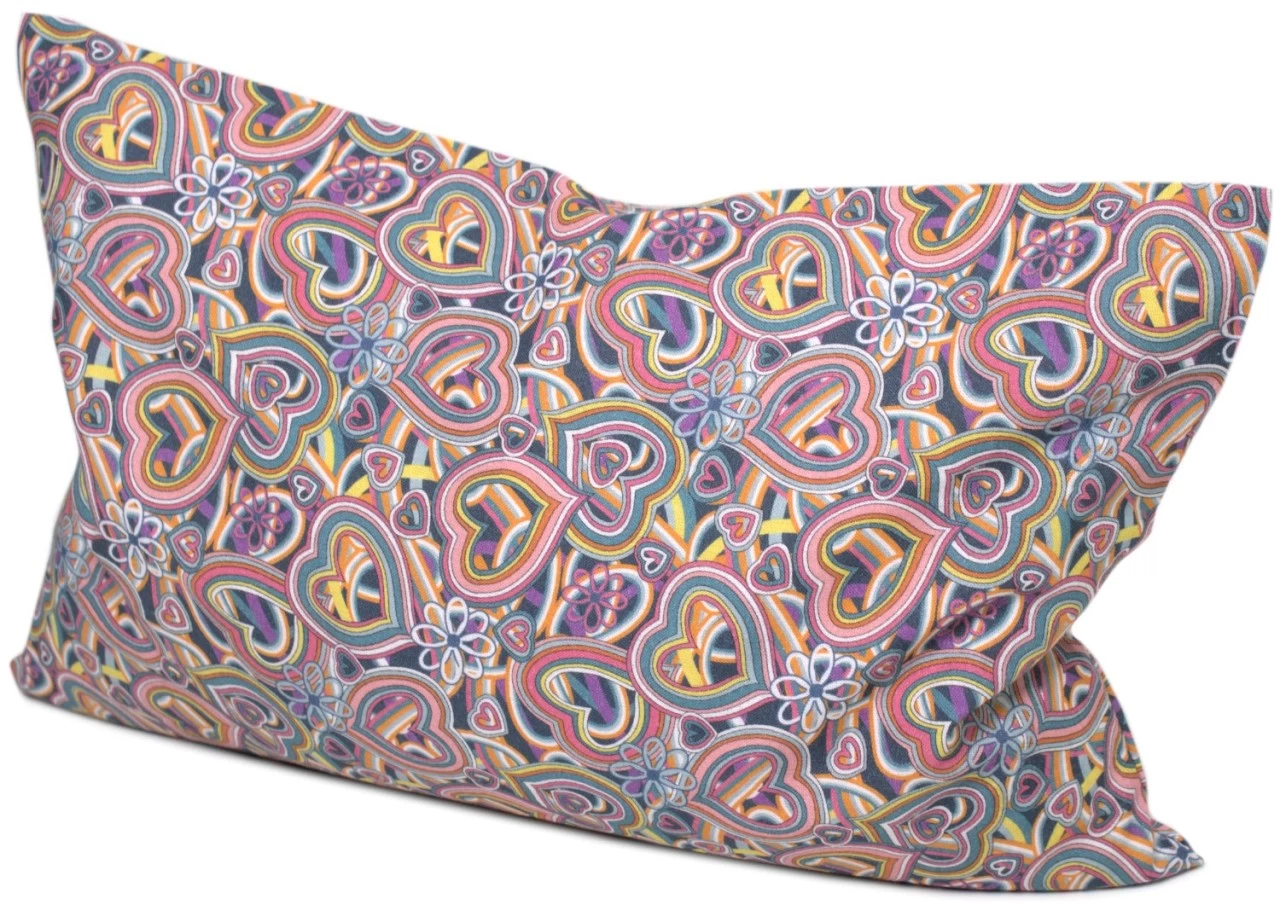 Heublumenkissen 30x20 Inlett + Bio-Bezug Psychedelic Heart – Bild 2