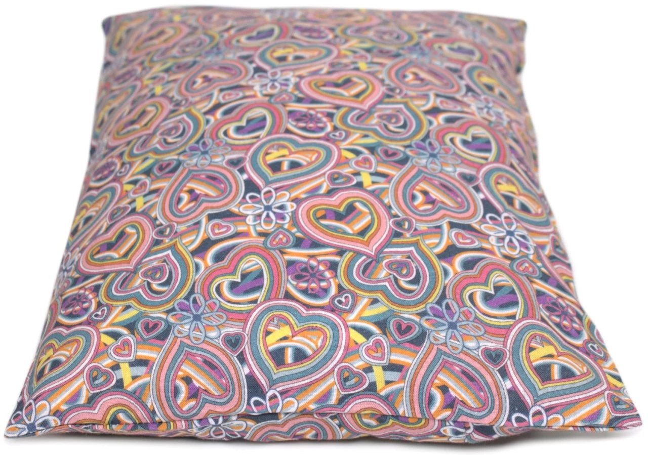 Heublumenkissen 30x20 Inlett + Bio-Bezug Psychedelic Heart – Bild 9
