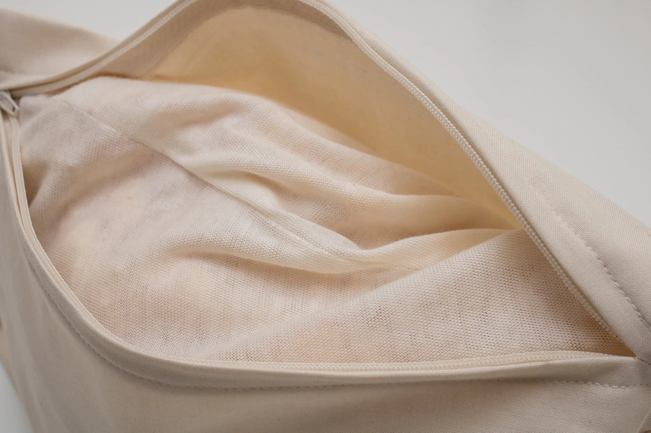 Bio-Eukalyptuskissen 30x20cm Bio-Inlett + Bio-Bezug Natur – Bild 3