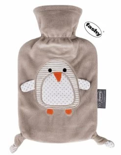 Fashy Kinder-Wärmflasche 0.8l Mit Flauschbezug Pinguin "Pia"