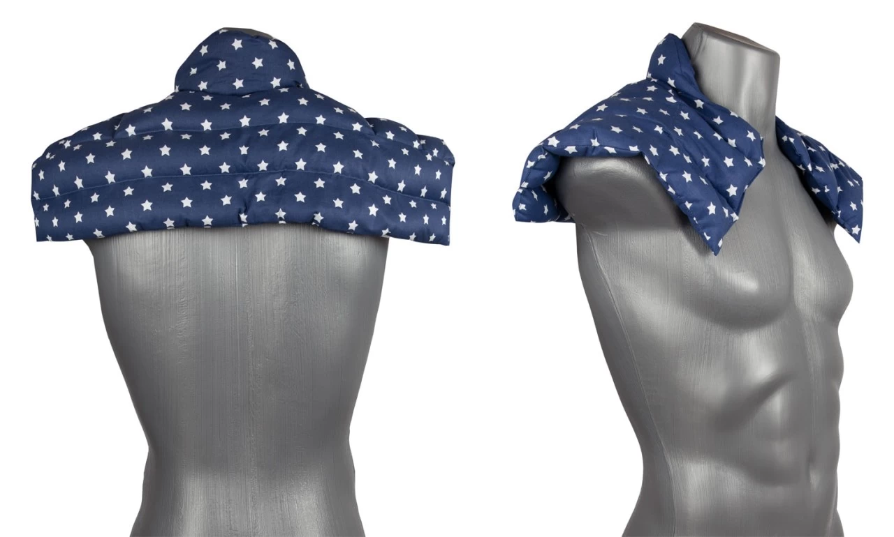 Schulter & Nackenkissen Mit Kragen, Sterne-blau – Bild 2