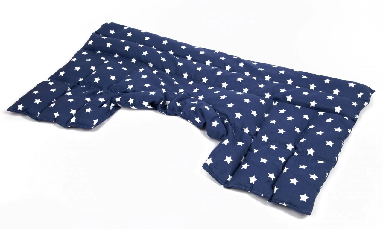 Schulter & Nackenkissen Mit Kragen, Sterne-blau – Bild 3