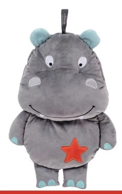 Fashy Kinder-Wärmflasche Nilpferd Nino 0.8 Liter Kuscheltier + Wärmflasche